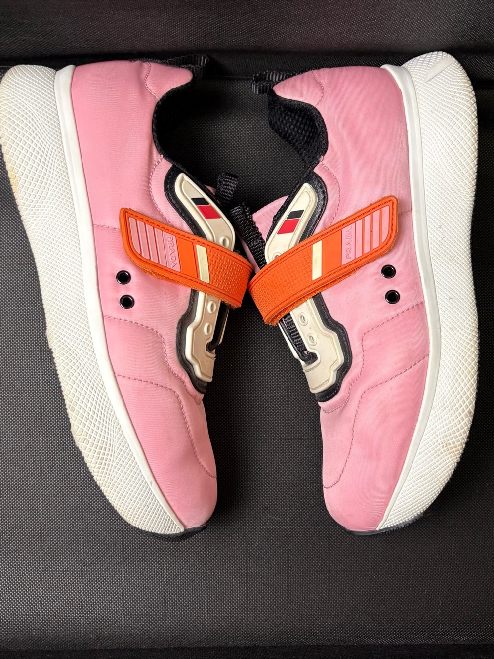 Prada Sport Pink Nylon Velcro Strap Sneakers Women’s 8